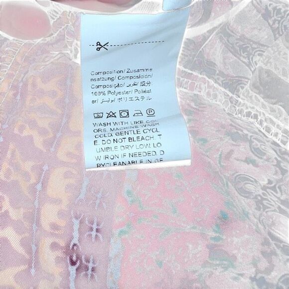 Boho Midi Sundress 1X Tiered Flowy Dress Smocked Adjustable Straps Tribal Print - Picture 14 of 14